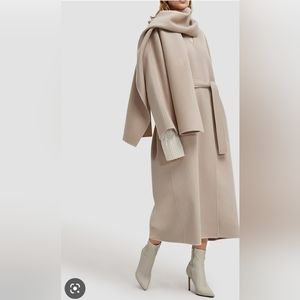 Jayda Scarf Wool Felt Coat